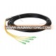 Telecommunication Level Waterproof outdoor 4 cores SC APC Singlemode fiber optic pigtail